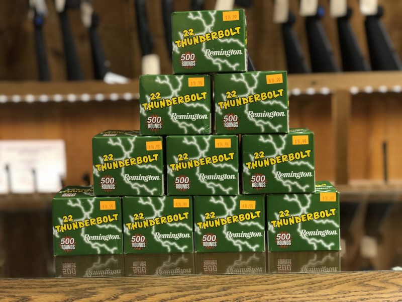 Ammunition stocked on the shelves