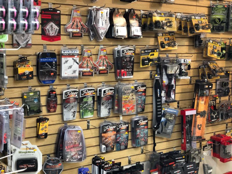 Archery accessories wall