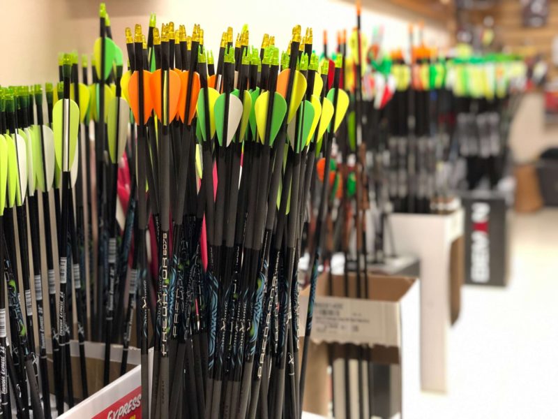 Arrows and shafts in the pro shop