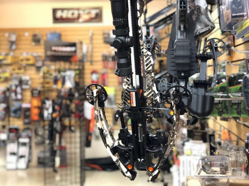 Compound bows in the archery department