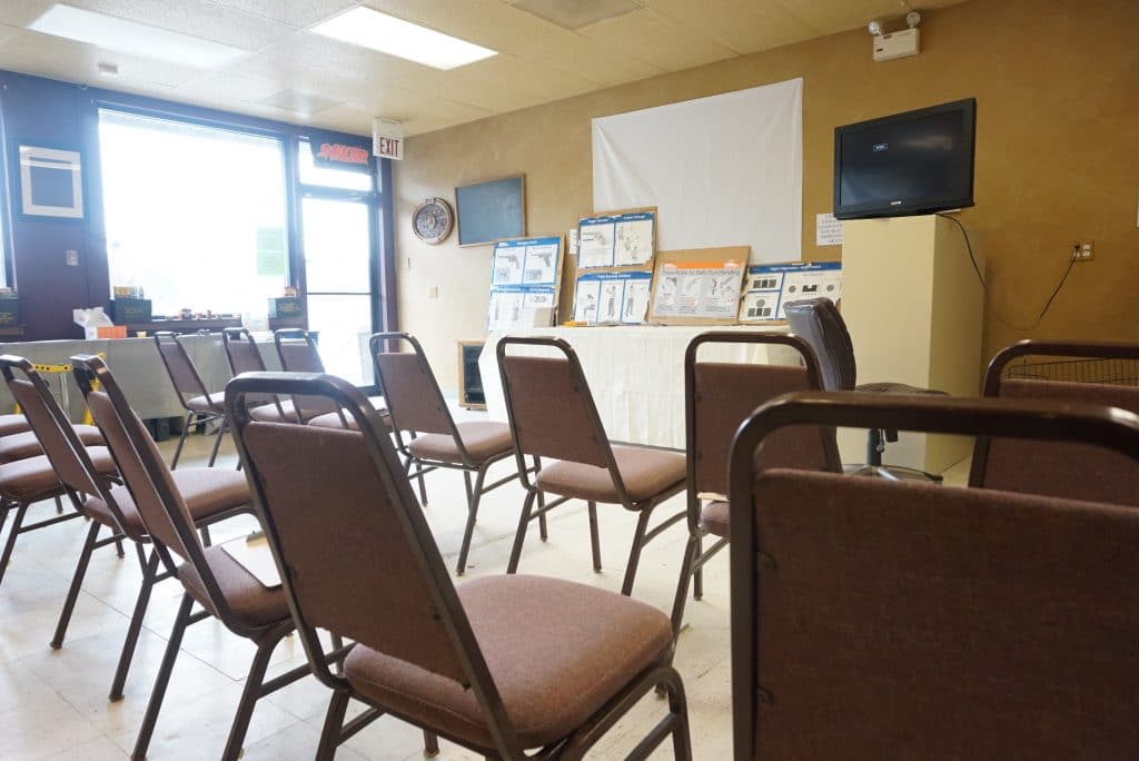 The classroom where we teach the pistol permit course