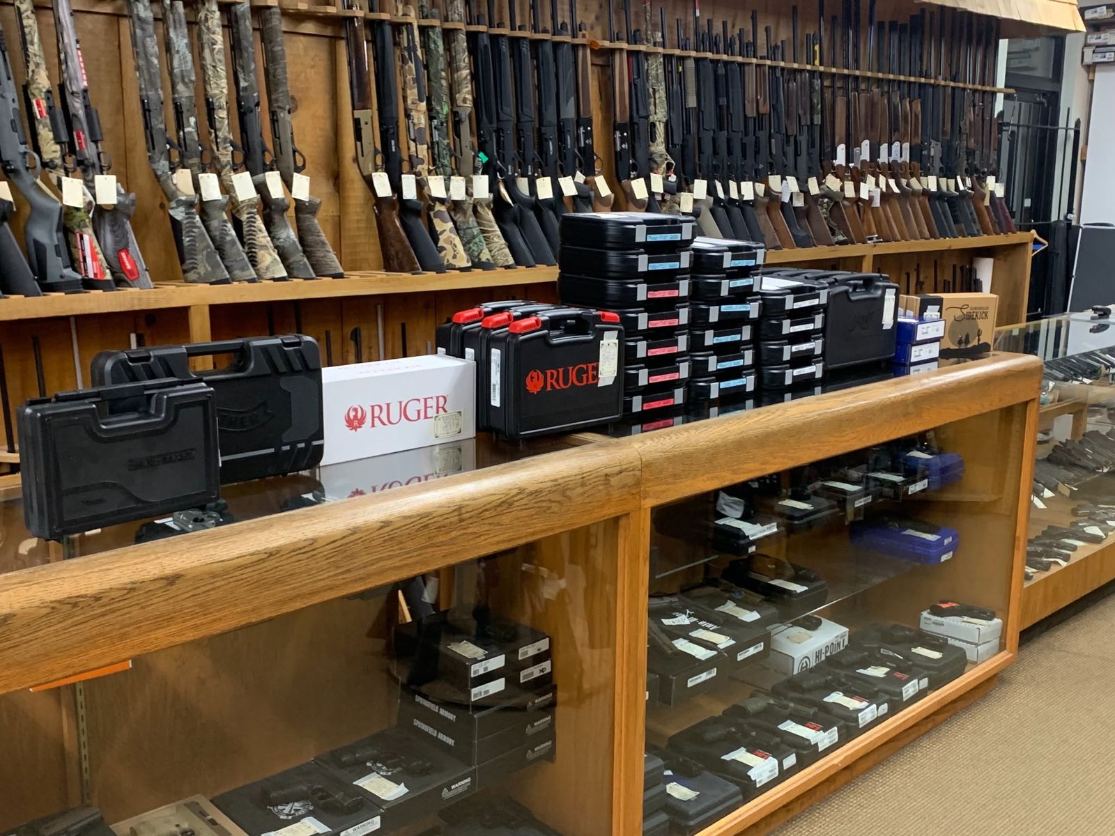 Rifles, handgun cases and ammunition