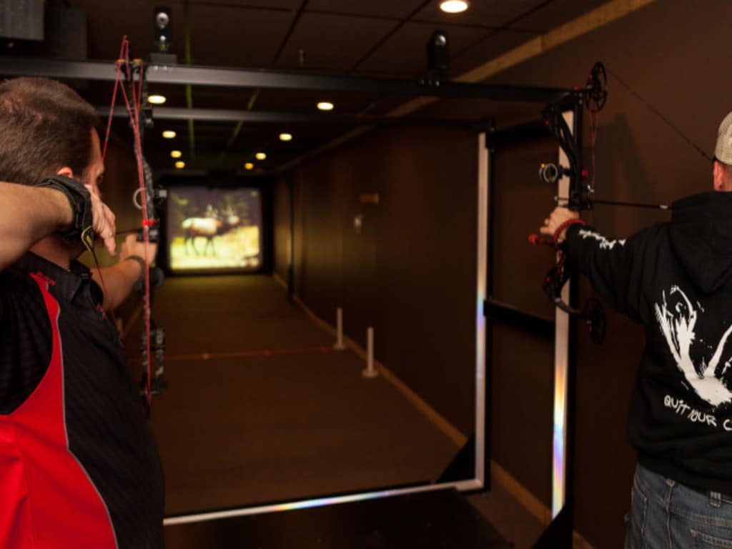 Archers shooting the TechnoHUNT range