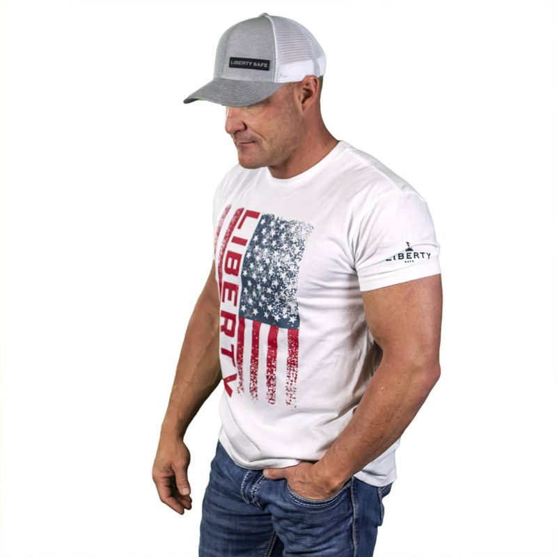 Stars and Bars Flag T-Shirt by Liberty Safe
