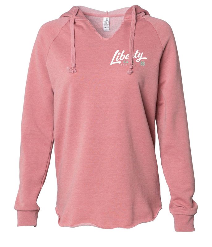 Dusty Rose V-Neck Hooded Pullover (Women) by Liberty Safe